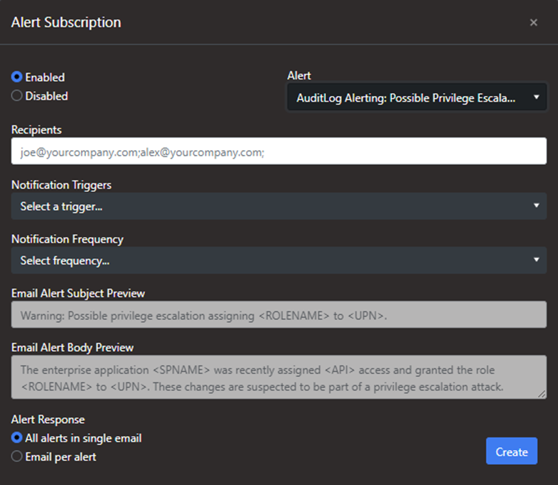 Figure 10 - Alert Feature in App Governance Accelerator